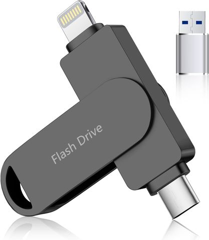 Ổ Cứng Flash 512GB Kcsbaui MFi 3 trong 1 Đen