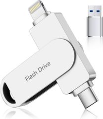  Ổ Cứng Flash 512GB Kcsbaui MFi 3 trong 1 Bạc 