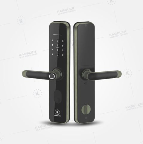 Khóa cửa vân tay cửa gỗ Kassler KL-696 Green bronze