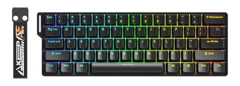 Bàn phím cơ DareU EK60 HE Black Fire Magnetic switch