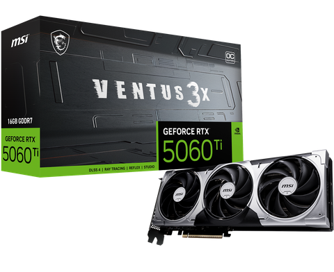 Card màn hình MSI GeForce RTX 5060 Ti Ventus 3X OC 16GB