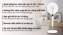  Quạt đứng Toshiba 9 cánh F-LSD30(W)VN 30W 