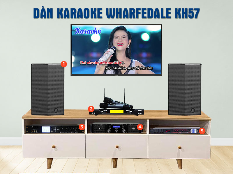 Ảnh minh họa Dàn Karaoke Wharfedale KH57 ( Wharfedale Sigma X10, Công suất, X9000 Pro, micro K500, quản lý nguồn) 1
