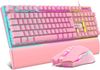 Bộ Bàn Phím Chuột Gaming RedThunder K10 Pink RGB 7200 DPI