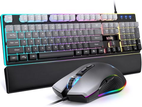Bộ Bàn Phím Chuột Gaming RedThunder K10 Gradient Gray RGB