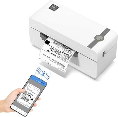 Máy In Nhãn Nhiệt Bluetooth JADENS 4x6 Inch - Màu Trắng