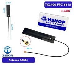  Anten Wifi 2.4G 3.5dBi 66*15mm FPC Ipex TX2400-FPC-6615 