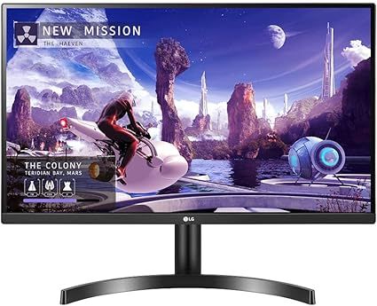 LG 27QN600-B 27” QHD (2560 x 1440) IPS Computer Monitor Display with FreeSync