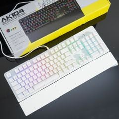  Bàn phím cơ Asestek AK104 RGB White Blue Switch 