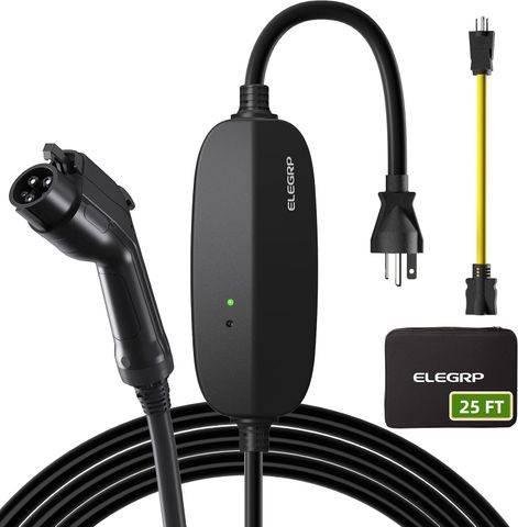 Bộ sạc xe điện di động ELEGRP 16A J1772 dây 25FT