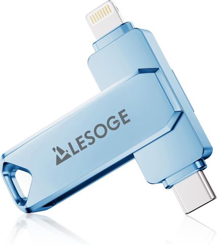 USB 512GB Chuẩn MFi Cho iPhone - Sao Lưu Dữ Liệu Màu Xanh Nhạt