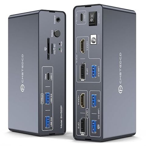 Docking Station KVM Switch 13-in-1 Dual Monitor