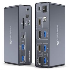  Docking Station KVM Switch 13-in-1 Dual Monitor 