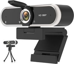  Webcam 1080P with Microphone & Privacy Cover for PC/Laptop 
