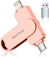  Ổ Cứng Flash 512GB Kcsbaui MFi 3 trong 1 Hồng 