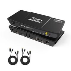  KVM Switch TESmart 2 Port – 4K@60Hz, 1 Màn 2 Máy 