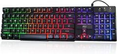  Bàn phím Rii RK100+ giả cơ, có đèn LED Rainbow, kết nối USB, dùng cho văn phòng & chơi game 