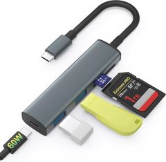  Đầu Đọc Thẻ TIANSONG USB-C 4 Cổng Sạc PD 60W 