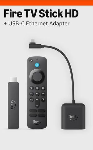 Amazon Fire TV Stick HD – Kèm Adapter Ethernet USB‑C