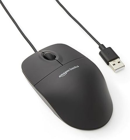 Amazon Basics 3-Button USB Wired Mouse