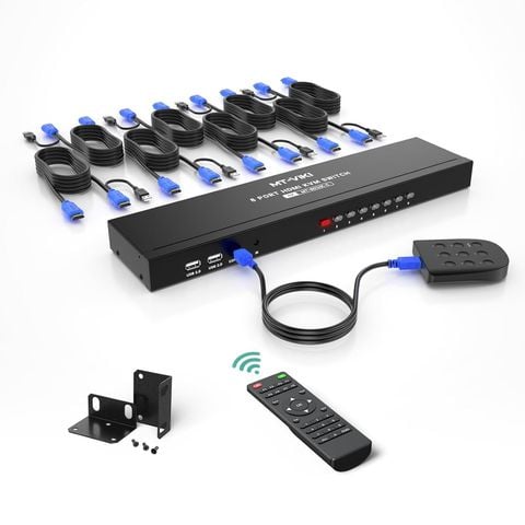 MT-VIKI 8 Port KVM Switch HDMI 4K@30Hz – KVM Rack Mount 1U