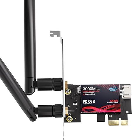 Card WiFi 6 PCIe dành cho PC chơi game với Bluetooth 5.2