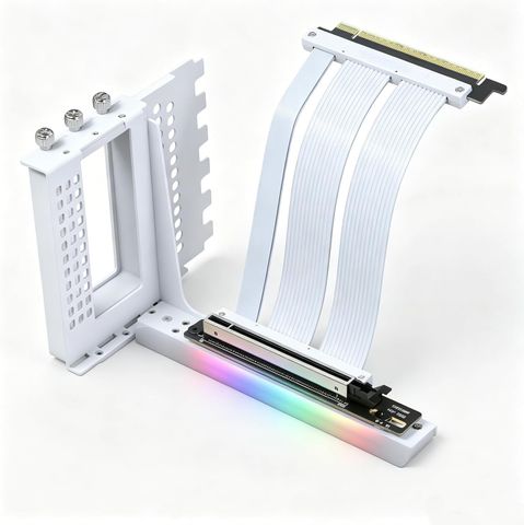 Bộ Cáp Riser & Giá Đỡ VGA GIGA-MEGA PCIe 5.0 16cm White V3