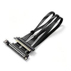  Cáp Riser GIGA-MEGA PCIe 5.0 x16 AI Server 60cm Left Angle Black 
