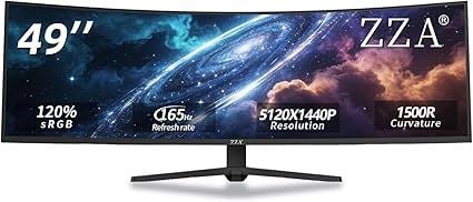 ZZA Ultrawide 49 Inch Curved Monitor 5120×1440P 165Hz
