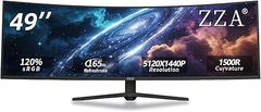  ZZA Ultrawide 49 Inch Curved Monitor 5120×1440P 165Hz 