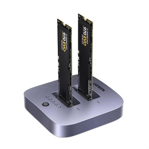 UGREEN M.2 NVMe Dock 20Gbps – One-Click Clone, 2-Bay 16TB