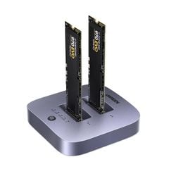  UGREEN M.2 NVMe Dock 20Gbps – One-Click Clone, 2-Bay 16TB 