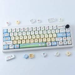  TYRIXKI PBT Keycaps 145 Keys MOA Profile Cute Keycap Dye-Sublimation Kawaii Anime Keycaps 
