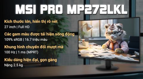 Màn hình MSI PRO MP272LKL 27 inch FHD/IPS/100Hz/1ms