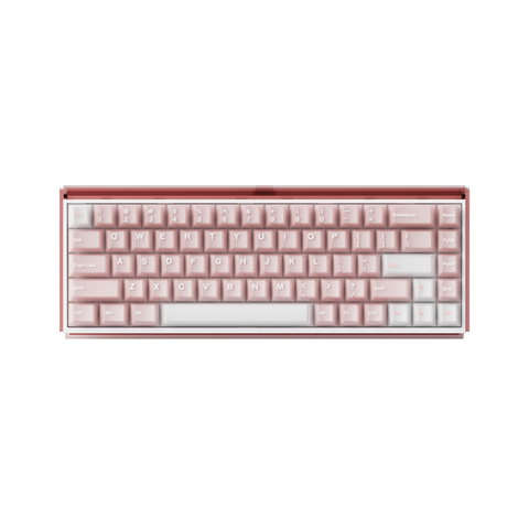 Bàn phím cơ AKKO Ray68 Misty Pink & White