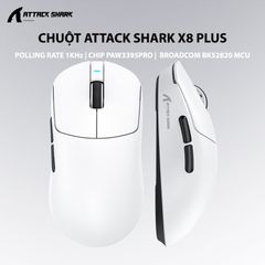  Chuột Attack Shark X8 Plus Multi Modes Trắng 