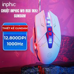  Chuột Inphic W9 RGB 1KHz Silent Switch Gundam 