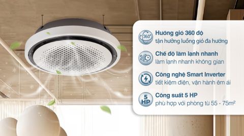 Máy lạnh âm trần LG Inverter 5 HP ZTNQ48GYLA0