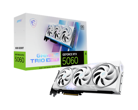 Card màn hình MSI GeForce RTX 5060 Gaming Trio OC White 8GB
