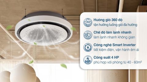 Máy lạnh âm trần LG Inverter 4 HP ZTNQ36GYLA0