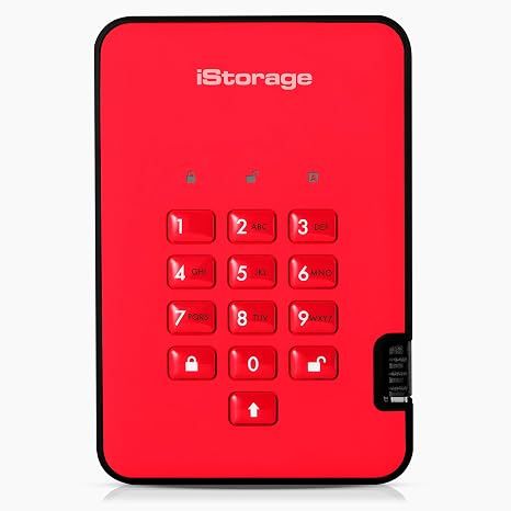 HDD iStorage diskAshur2 5TB Đỏ Bảo Mật