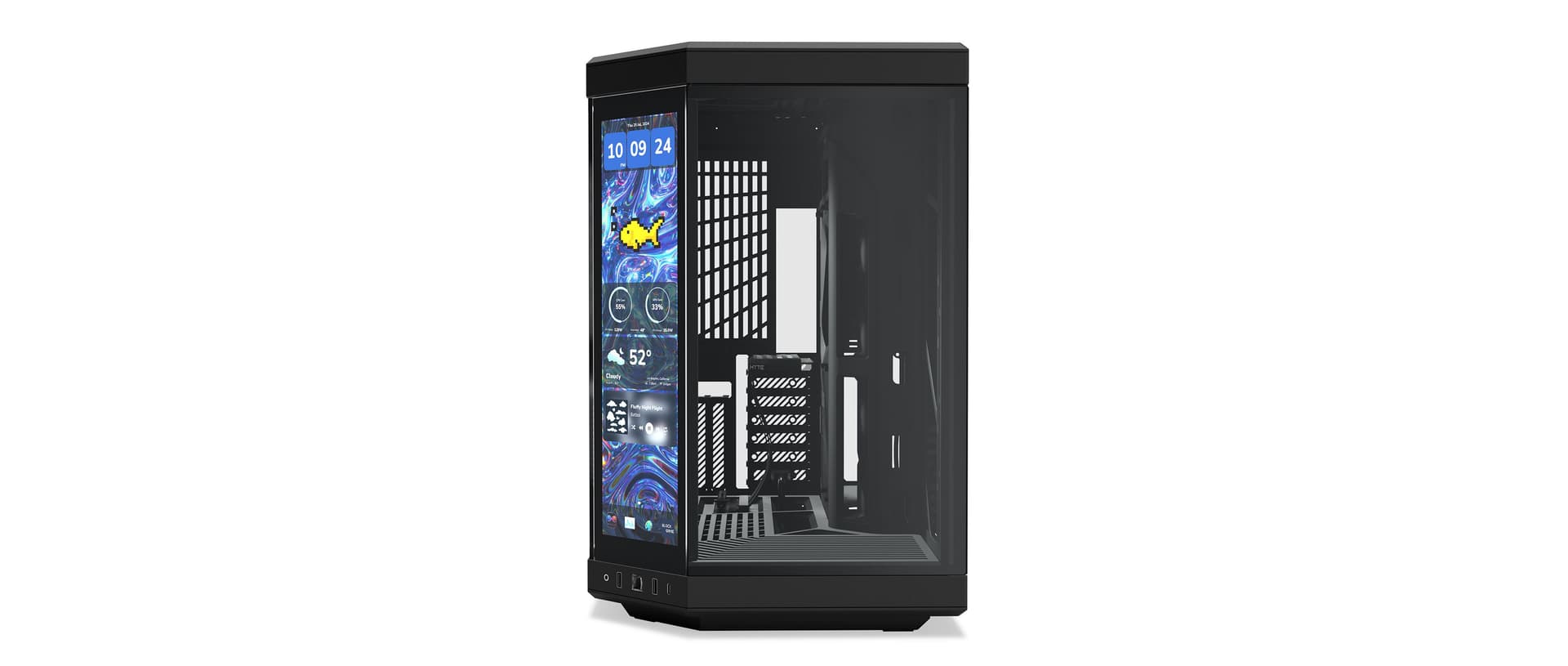 Ảnh minh họa Thùng máy Hyte Y70 Touch Infinite - Đen | Kèm sẵn Cable Riser PCIe 4.0 (CS-HYTE-Y70TTI-BB) 1