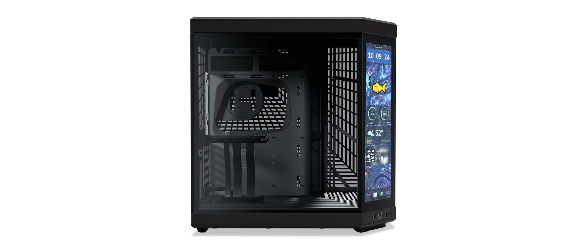 Ảnh minh họa Thùng máy Hyte Y70 Touch Infinite - Đen | Kèm sẵn Cable Riser PCIe 4.0 (CS-HYTE-Y70TTI-BB) 2
