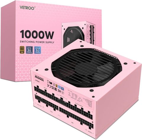 Nguồn máy tính Vetroo 1000G5 Pink 1000W