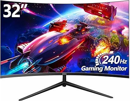 ZZA 32 Inch Curved Gaming Monitor 240hz