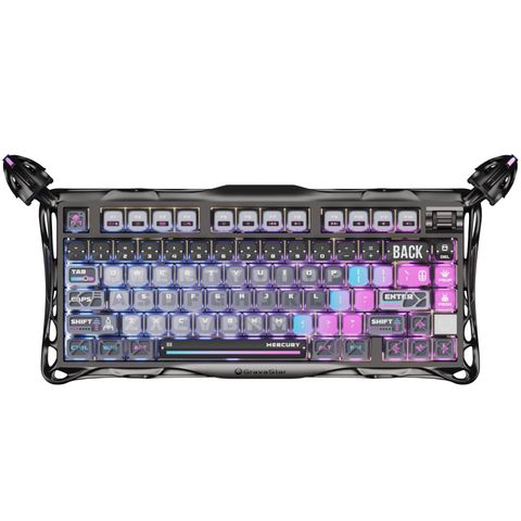 Bàn phím cơ GravaStar Mercury K1 Pro 75% – Cyberpunk Edition, không dây, gõ mượt