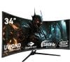 ZZA UltraWide 34 inch Curved Monitor 1500R PC Screen 180HZ/165hz