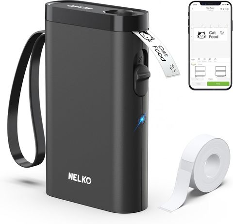 Nelko P21 Label Maker Black – Máy in nhãn Bluetooth nhỏ gọn