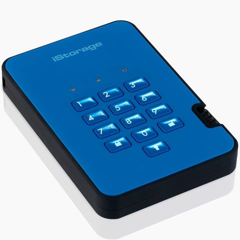 Ổ cứng bảo mật iStorage diskAshur2 HDD 500GB Xanh