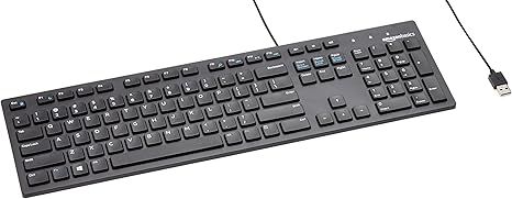 Bàn phím QWERTY có dây Amazon Basics
